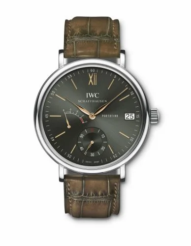 IWC Portofino Hand-Wound Eight Days Stainless Steel / Green / Harrods IW5101-17 (IW510117)